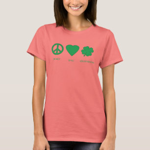 vredesliefde shamrocken vrouwen T-Shirt