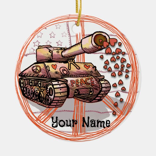 Vredesliefde Tank ornament (Voorkant)