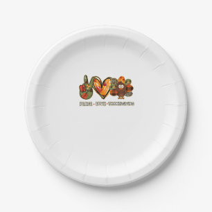 Vredesliefde Thanksgiving Gobble Turkey Thanksgivi Papieren Bordje