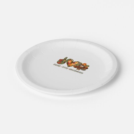 Vredesliefde Thanksgiving Gobble Turkey Thanksgivi Papieren Bordje (Gekanteld)