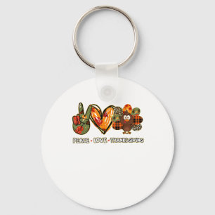 Vredesliefde Thanksgiving Gobble Turkey Thanksgivi Sleutelhanger