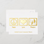 Vredesliefde theatergezelschap op maat gemaakte Ke Folie Feestdagen Briefkaart (Voorkant / Achterkant)