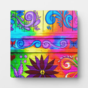 vredesliefde voor groovy hippie fotoplaat