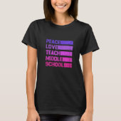 Vredesliefde voor vrouwen Onderwijs middelbare sch T-shirt (Voorkant)