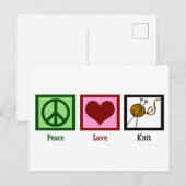 Vredesliefdes en -breien briefkaart (Voorkant / Achterkant)