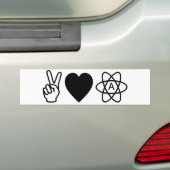 Vredesliefdesatheïsme Bumpersticker (Op auto)