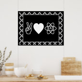 Vredesliefdesatheïsme Poster (Keuken)
