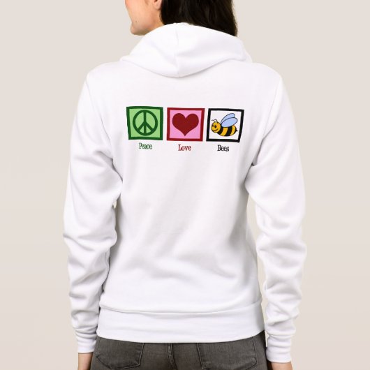 Vredesliefdesbijen Hoodie (Achterkant)