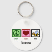 Vredesliefdesbijen Sleutelhanger (Voorkant)