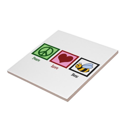 Vredesliefdesbijen Tegeltje (Zijkant)