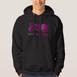 Vredesliefdescodering! Vrouw Programmer Developer Hoodie