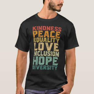 Vredesliefdesdiversiteit Inclusief gelijkheid van T-shirt