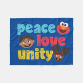 Vredesliefdeseenheid Fleece Deken (Voorkant (Horizontaal))