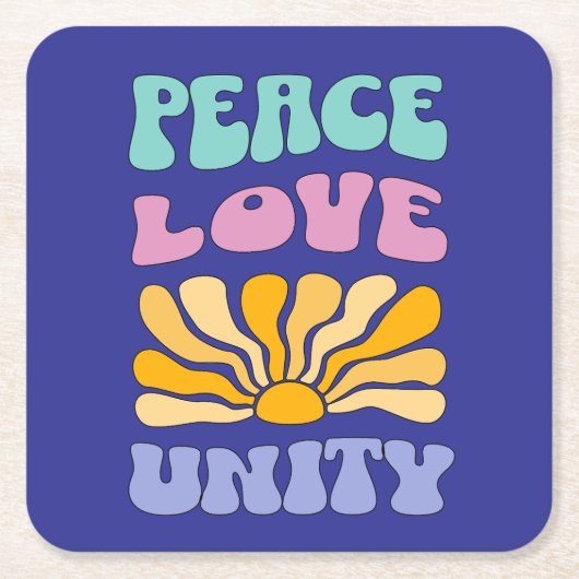 Vredesliefdeseenheid Kartonnen Onderzetters (Voorkant)