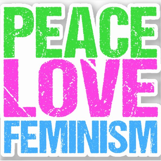 Vredesliefdesfemisme Sticker (Voorkant)