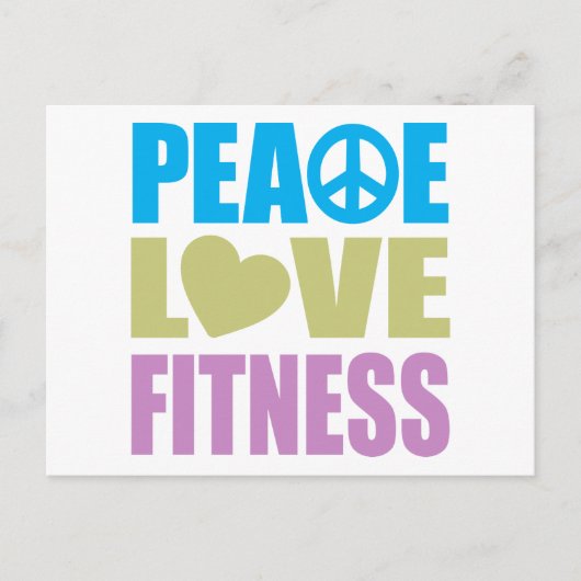 Vredesliefdesfitness Briefkaart (Voorkant)