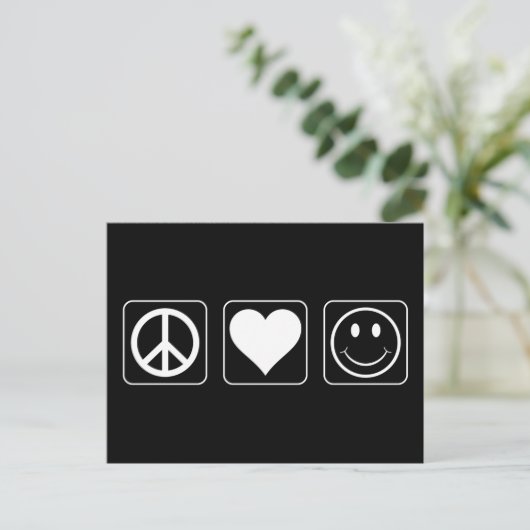 Vredesliefdesgeluk Briefkaart (Staand voorkant)