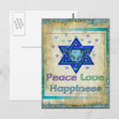 Vredesliefdesgeluk Briefkaart (Voorkant / Achterkant)