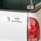 Vredesliefdesgeluk Bumpersticker (Op Truck)