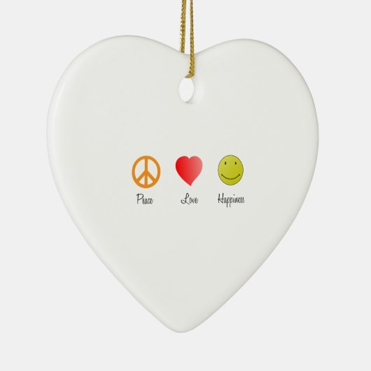 Vredesliefdesgeluk Keramisch Ornament (Rechts)