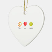 Vredesliefdesgeluk Keramisch Ornament (Links)