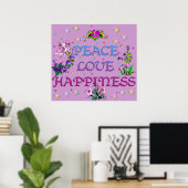 Vredesliefdesgeluk Poster (Thuiskantoor)