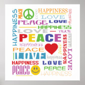 Vredesliefdesgeluk Poster (Voorkant)