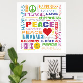 Vredesliefdesgeluk Poster (Thuiskantoor)