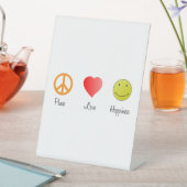 Vredesliefdesgeluk Reclamebord Met Voetstuk (Insitu)