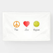 Vredesliefdesgeluk Spandoek (Horizontaal)