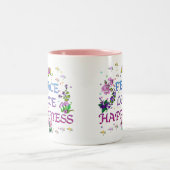 Vredesliefdesgeluk Tweekleurige Koffiemok (Center)