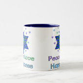 Vredesliefdesgeluk Tweekleurige Koffiemok (Center)