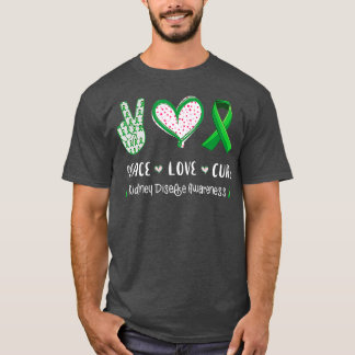 Vredesliefdesgenezing van de nieren bewustmaking v t-shirt