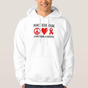 Vredesliefdeshartsziekte Bewustheid Mannen Vrouwen Hoodie