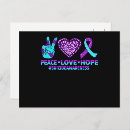 Vredesliefdeshoop Happy Suicide Prevention Bewusth Briefkaart (Voorkant / Achterkant)