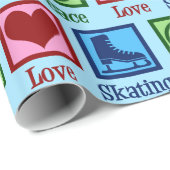 Vredesliefdesijsschaatsen Cadeaupapier (Rol Hoek)