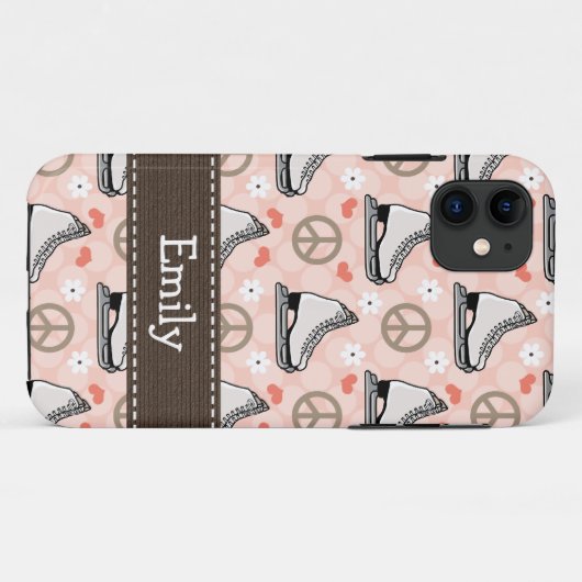 Vredesliefdesijsschaatsen Case-Mate iPhone Case (Achterkant (horizontaal))
