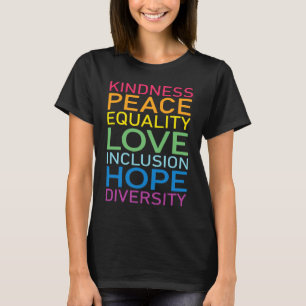 Vredesliefdesintegratie Diversiteit Mensenrechten T-shirt