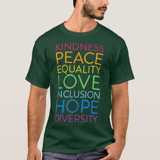 Vredesliefdesintegratie Gelijkheid Diversiteit Men T-shirt (Voorkant)