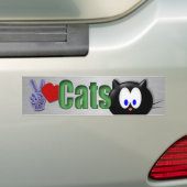 Vredesliefdeskatten Bumpersticker (Op auto)