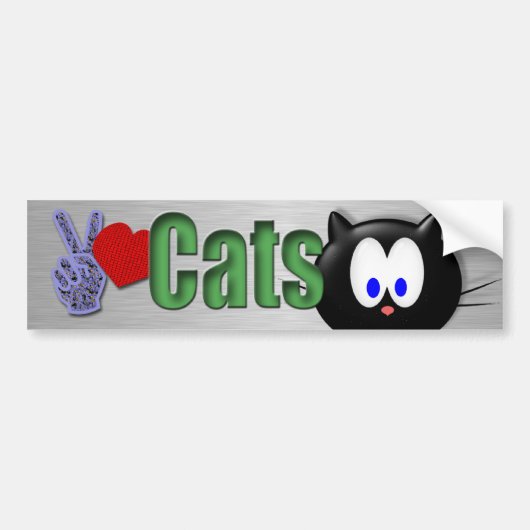 Vredesliefdeskatten Bumpersticker (Voorkant)