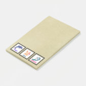 Vredesliefdesongevoeligheid met Dolphin Bunny Unic Post-it® Notes (Schuin)
