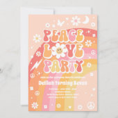 Vredesliefdespartij Hippie Rainbow 70s Birthday Pa Kaart (Voorkant)