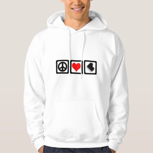 Vredesliefdespiano Hoodie (Voorkant)