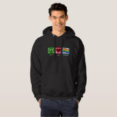 Vredesliefdespredicaat regenboogvlag hoodie (Voorkant volledig)