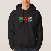 Vredesliefdespredicaat regenboogvlag hoodie (Voorkant)