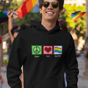 Vredesliefdespredicaat regenboogvlag hoodie