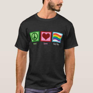 Vredesliefdespredicaat regenboogvlag t-shirt