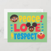 Vredesliefdesrespect Briefkaart (Voorkant / Achterkant)