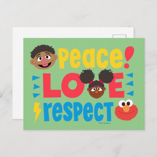 Vredesliefdesrespect Briefkaart (Voorkant / Achterkant)